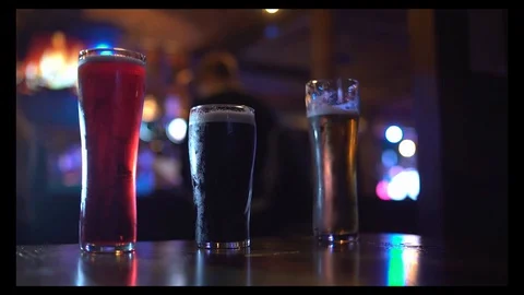 Three different beer in Pub 動画素材 127572219