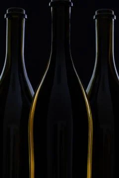 Three different bottles of wine 库存照片