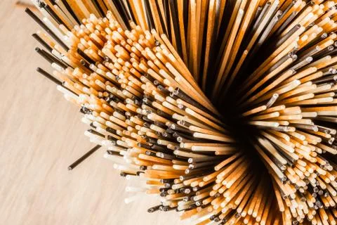 Three Different Colours of Spaghetti from Above Stock Photos