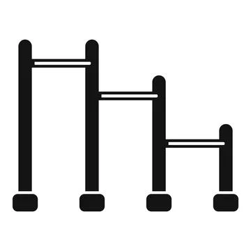 Three different height pull up bars for calisthenics workout Stock Illustration