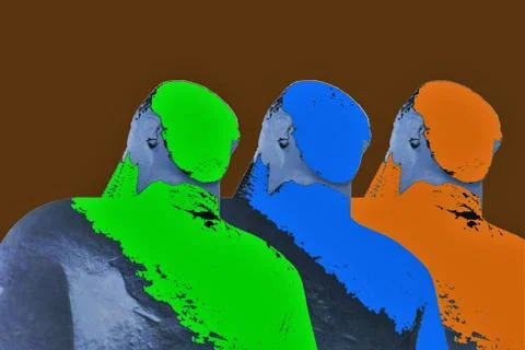 Three of a different kind Stock Illustration