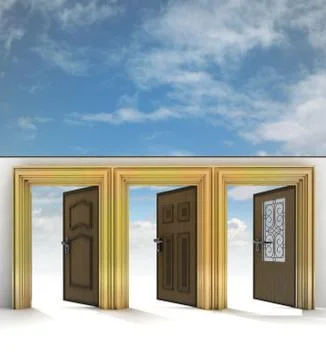 Three different life ways illustration Illustrazione stock