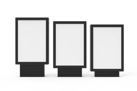 Three different light boxes Stock-Illustration