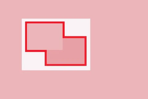 Three different rectangles on a pink background Stock Illustration