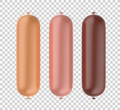 Three different sausages Stock Illustration