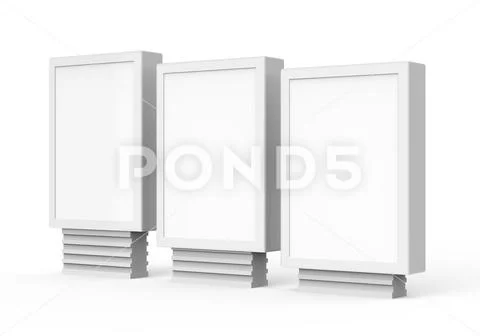 Three different sizes light boxes Illustration