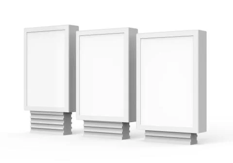 Three different sizes light boxes Stock-Illustration