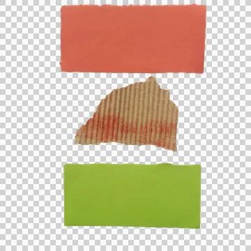 Three different textured paper and cardboard scraps isolated on a plain bac.. Stock Photos