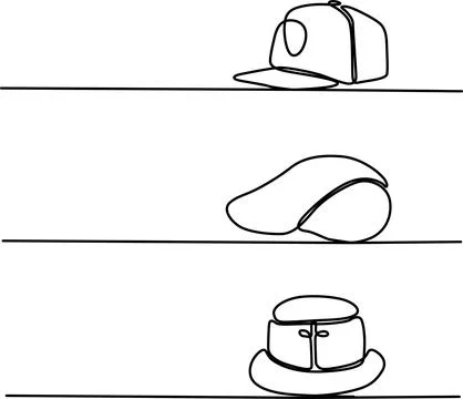 Three different types of hats Vector Illustrazione stock