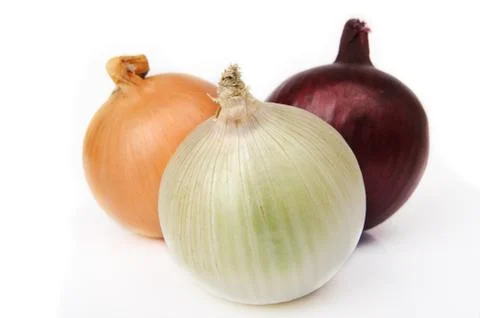 Three different types onions 스톡 사진