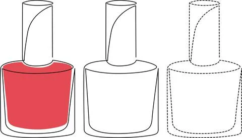 Three different types of perfume bottles with varying designs and colors Vect Stock Illustration