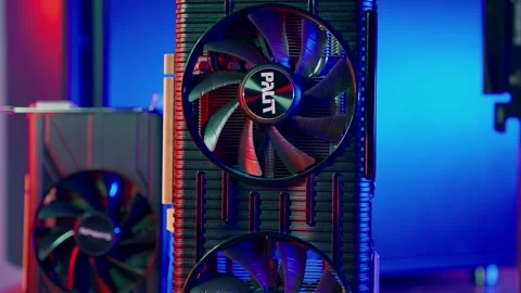 Three different video cards in order to upgrade. Evolution and improvement of Stock Footage 274816028