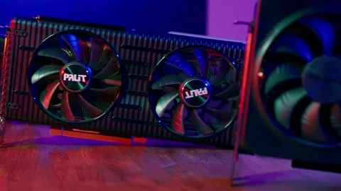 Three different video cards in order to upgrade. Evolution and improvement of Stock Footage 279024896