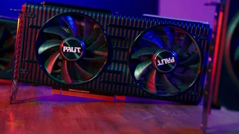 Three different video cards in order to upgrade. Evolution and improvement of Stock Footage 279025189