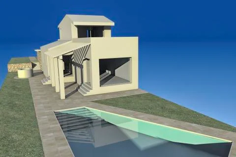 Three dimension model of a project Stock Illustration