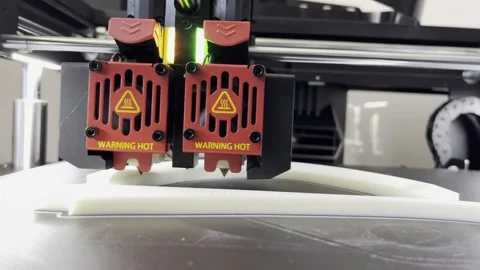 Three dimensional 3d printer working in a object Stock Footage 265289708