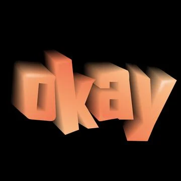 Three-dimensional 3d text Stock Illustration