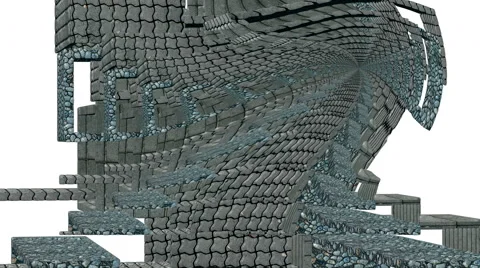 Three-Dimensional Abstract Looping Shapes Stock Footage 48807252