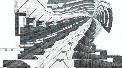 Three-Dimensional Abstract Looping Shapes Stock Footage 48809089