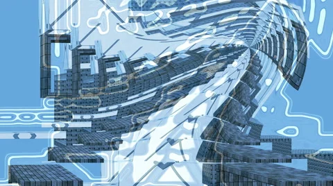 Three-Dimensional Abstract Looping Shapes Stock Footage 48809894