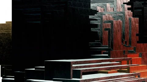 Three-Dimensional Abstract Looping Shapes Stock Footage 48811989