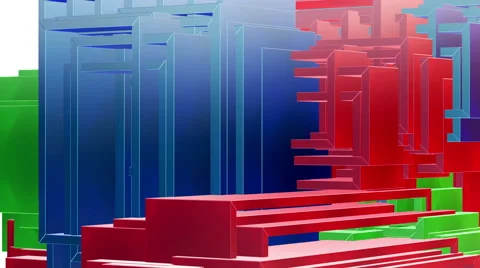 Three-Dimensional Abstract Looping Shapes Stock Footage 48812109