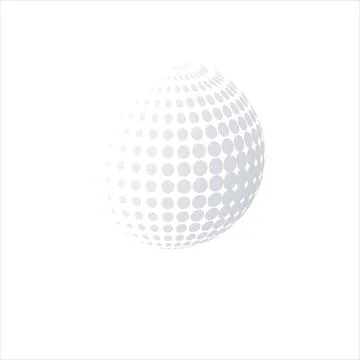 Three-dimensional abstract planet, dots, representing the global, internation Stock Illustration