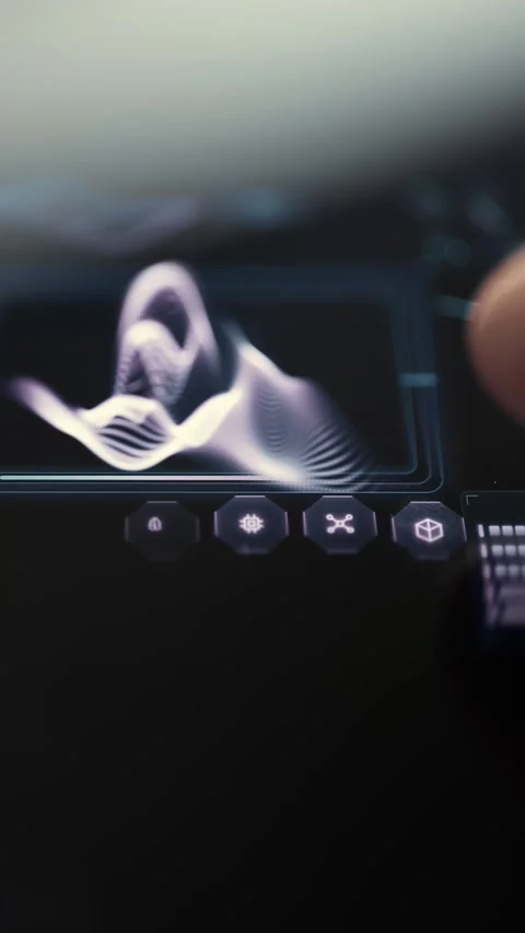 Three Dimensional Analytics Surface on Smartphone Stock Footage 341866922
