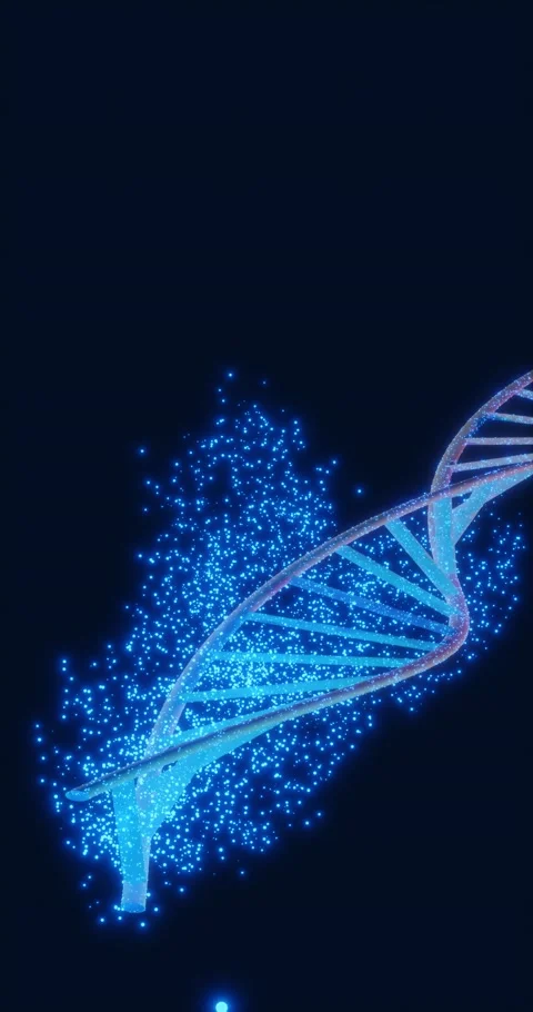 Three-dimensional animation in conceptual representation of double helix spiral  Stock Footage 229653370