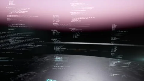 Three dimensional animation of first person look from Ai humanoid robot Stock Footage 306126463