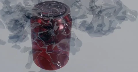 Three-dimensional animation splash pure and transparent water running around Stock Footage 190122183