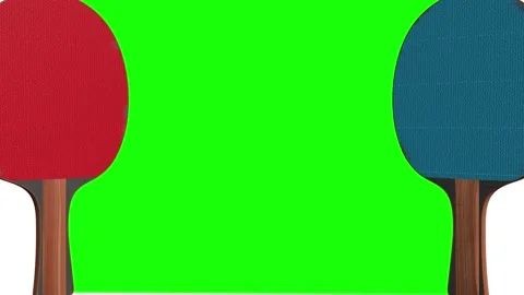 Three dimensional animation of two table tennis rackets move away to reveal  Stock Footage 302835896
