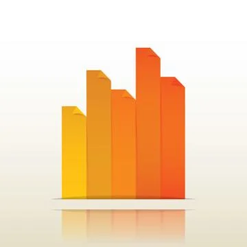 Three dimensional bar graph Stock Illustration