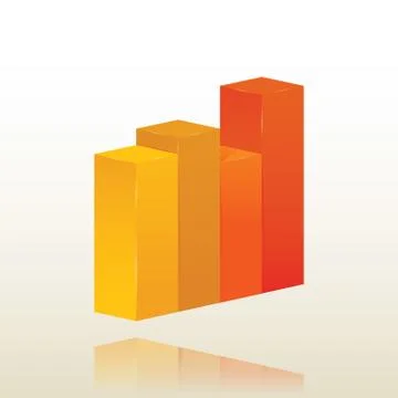 Three dimensional bar graph Stock Illustration