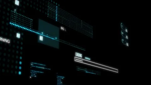 Three dimensional big data animation with analyse graphic in black Stock Footage 282463809