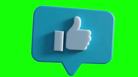 Three dimensional blue thumbs up icons rotating smoothly against a bright Stock Footage 340941237
