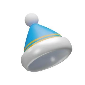 Three-dimensional blue winter hat Stock Illustration