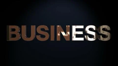 Three-dimensional business text Stock Illustration