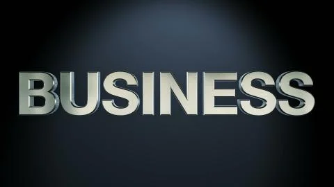 Three-dimensional business text Stock Illustration