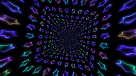 Three dimensional christmas animation with beautiful wall and neon glowing Stock Footage 281421984
