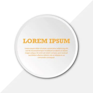Three-dimensional circle, template for infographics, and theme design Stock Illustration