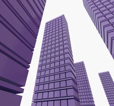 Three-dimensional city Stock Illustration