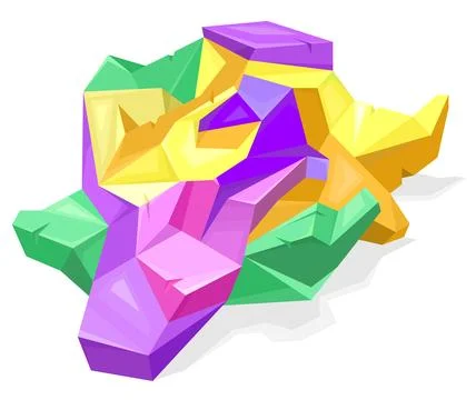 Three dimensional composition. 3d graffiti urban art. Vector Stock Illustration