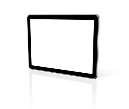 Three dimensional computer, digital Tablet pc, tv screen 3D computer, digi... Stock Photos