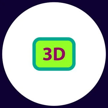 Three dimensional computer symbol Stock Illustration