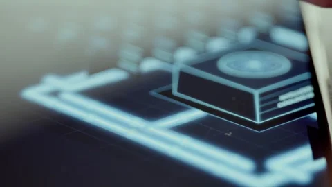 Three-Dimensional Cooling Unit Installed On Digital Data Center Floor 4K Stock Footage 341356236