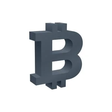 Three dimensional  crypto currency symbol, currency icon Stock-Illustration