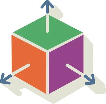 Three dimensional cube data structure icon Stock Illustration