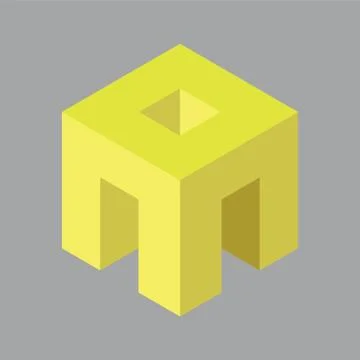 Three Dimensional Cube Stock-Illustration