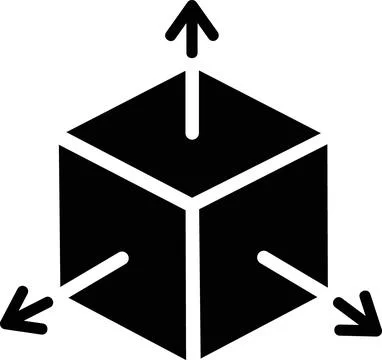 Three dimensional cube structure geometric icon Ilustração Stock